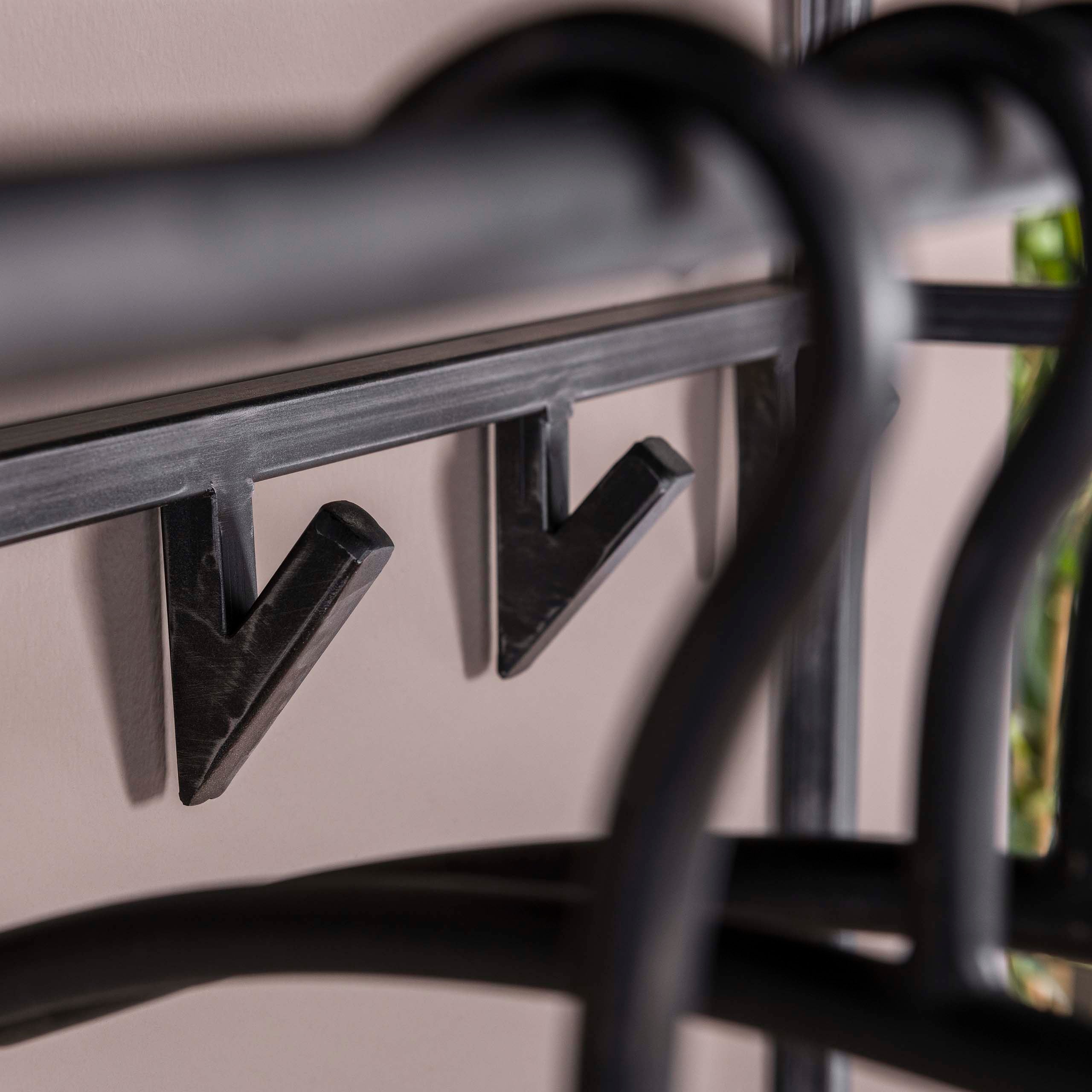 Kapstok Yucon Hoog | Hoedenplank | 12 Haken | Zwart