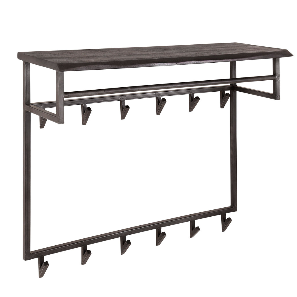 Kapstok Yucon Hoog | Hoedenplank | 12 Haken | Zwart