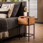 Nachtkastje Flat XS | 1 Lade | Massief acacia