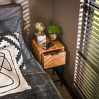 Nachtkastje Flat XS | 1 Lade | Massief acacia