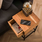 Nachtkastje Flat XS | 1 Lade | Massief acacia
