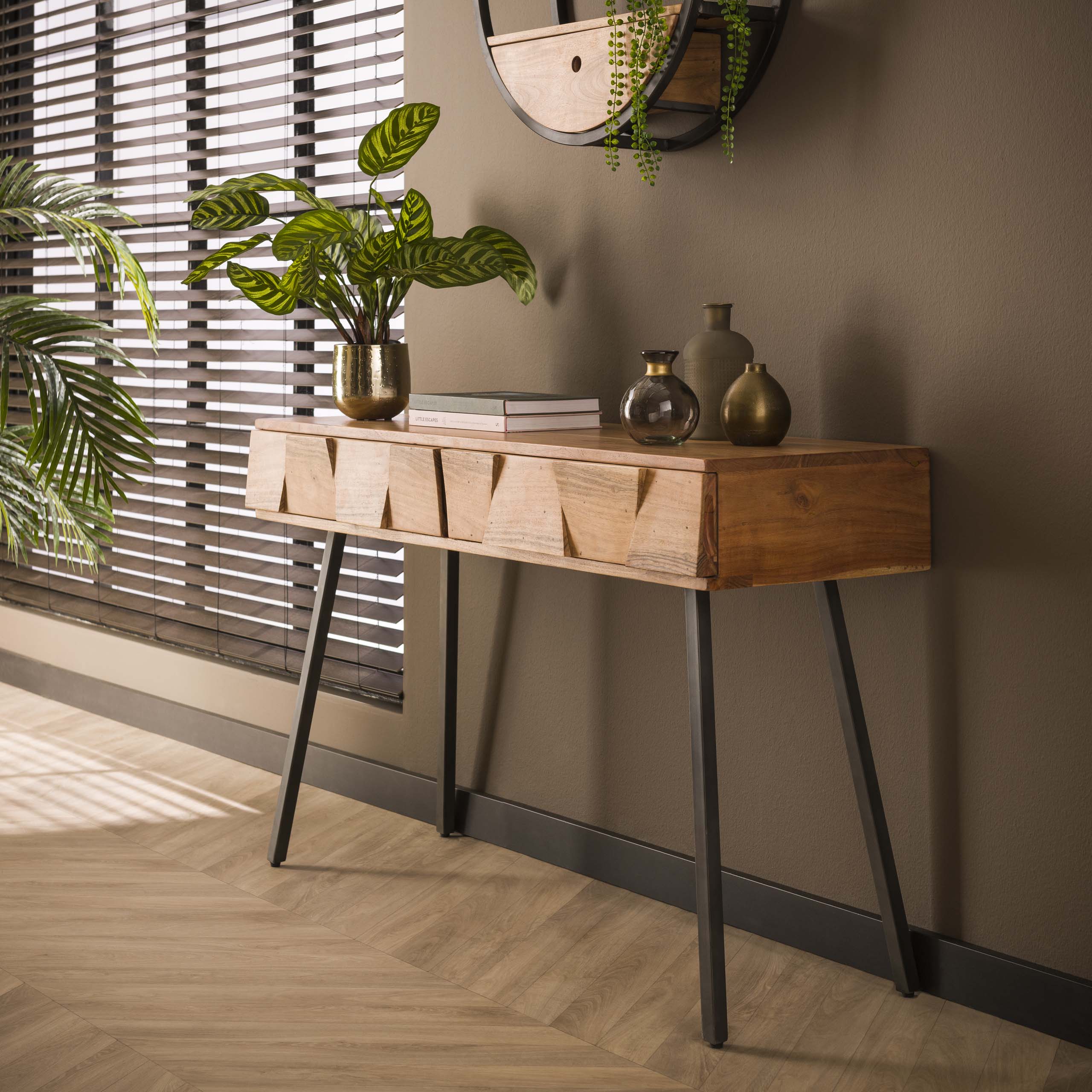 Kaptafel Demn | 2 Lades | Massief acacia