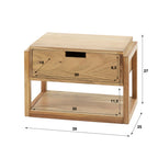 Nachtkastje Houten Frame | 1 Lade | Massief acacia naturel