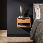 Nachtkastje Houten Frame | 1 Lade | Massief acacia naturel