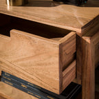 Nachtkastje Houten Frame | 1 Lade | Massief acacia naturel