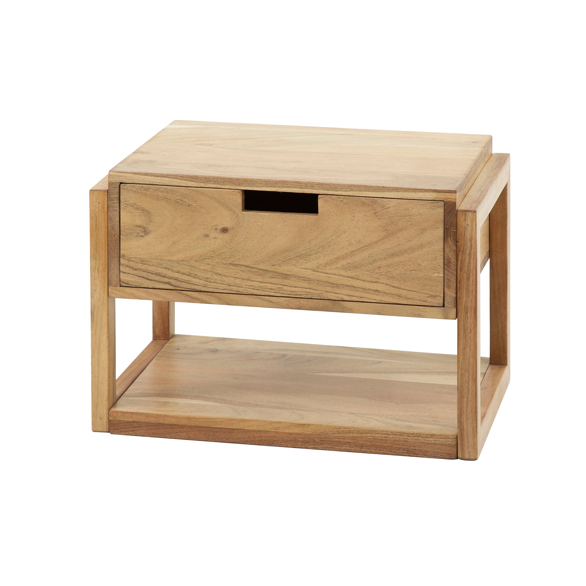 Nachtkastje Houten Frame | 1 Lade | Massief acacia naturel