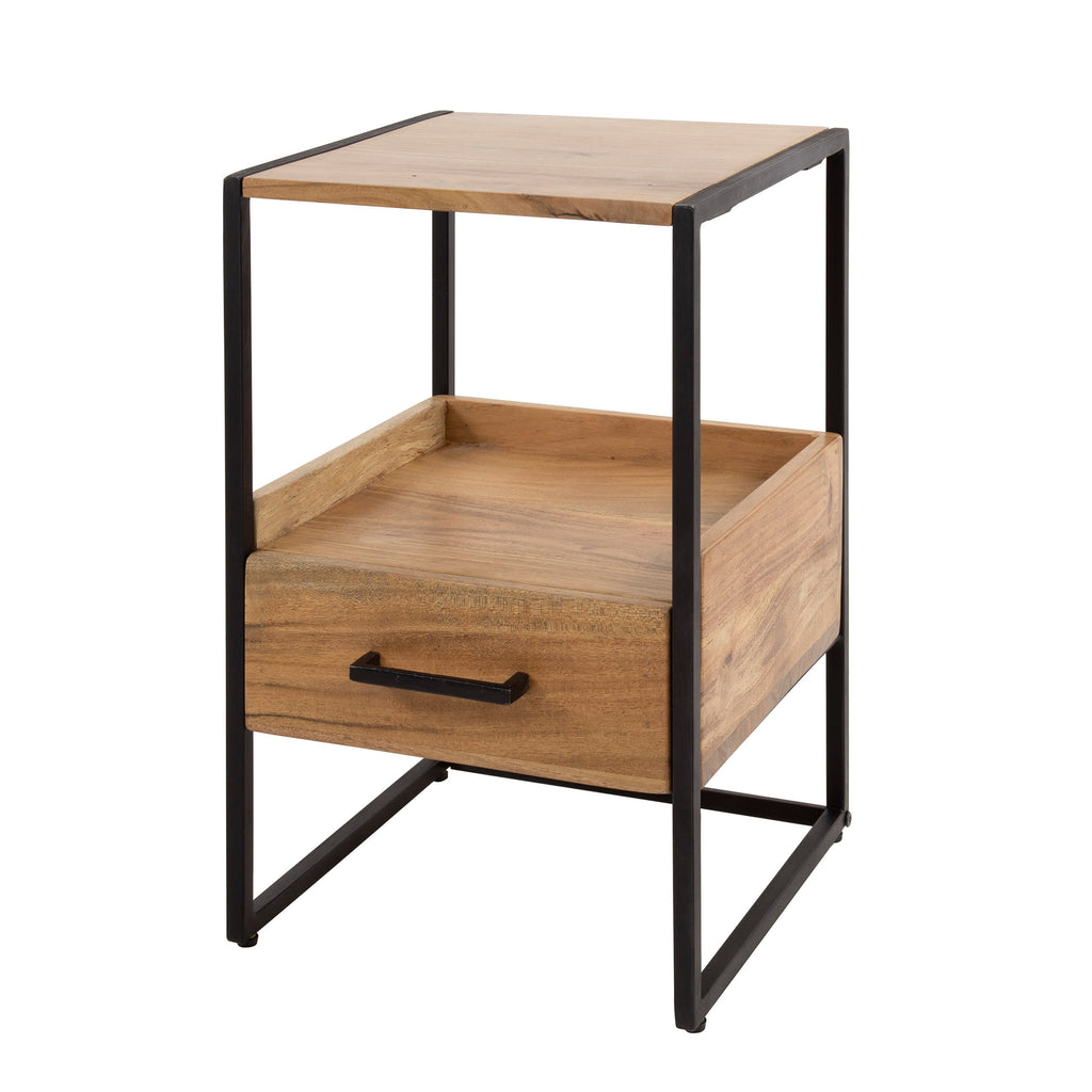 Nachtkastje Niche XS | 1 Lade | Massief acacia