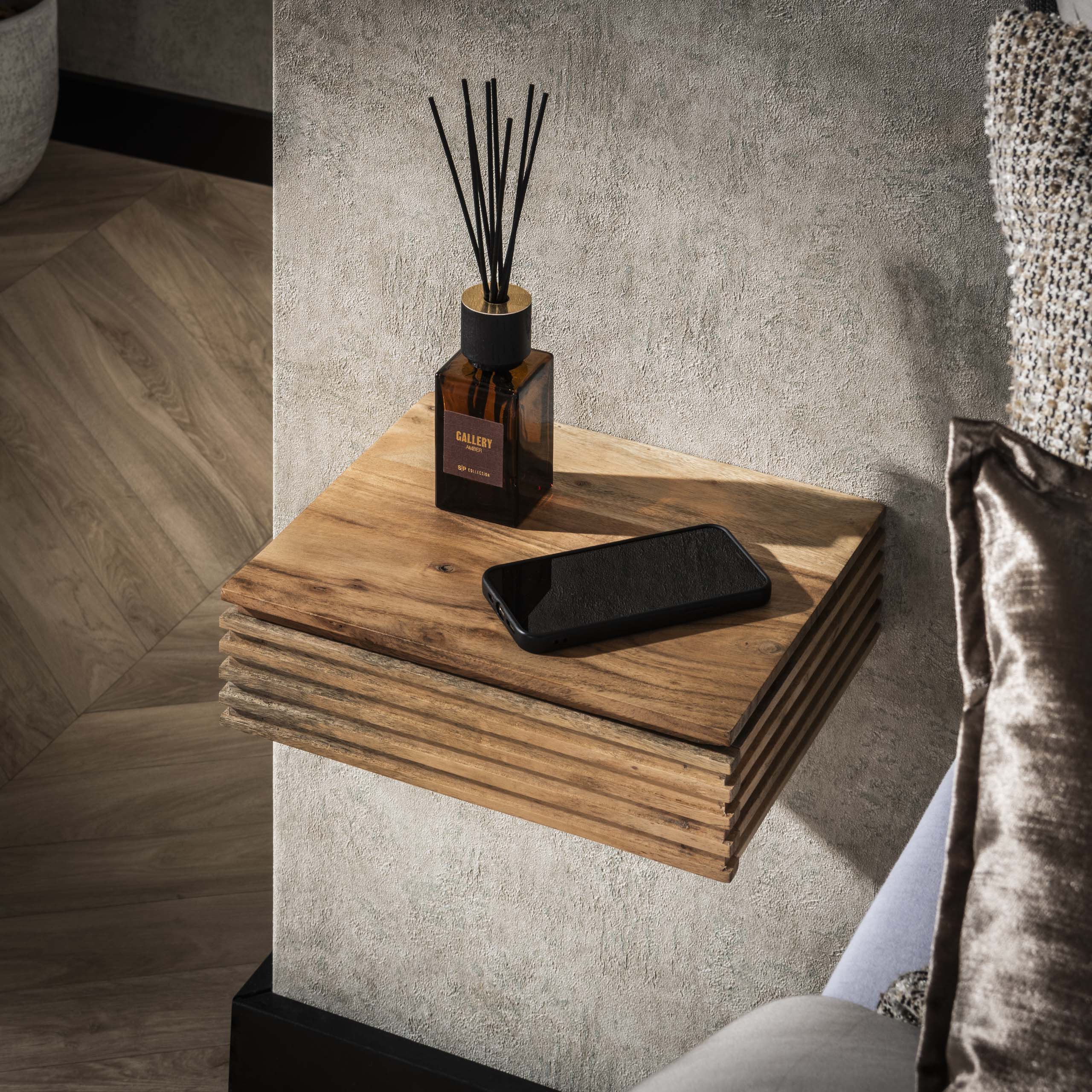 Nachtkastje Layer XS | 1 Lade | Massief acacia