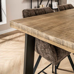 Bartafel Massief trapeziumvorm | 135 cm | Mango antiek