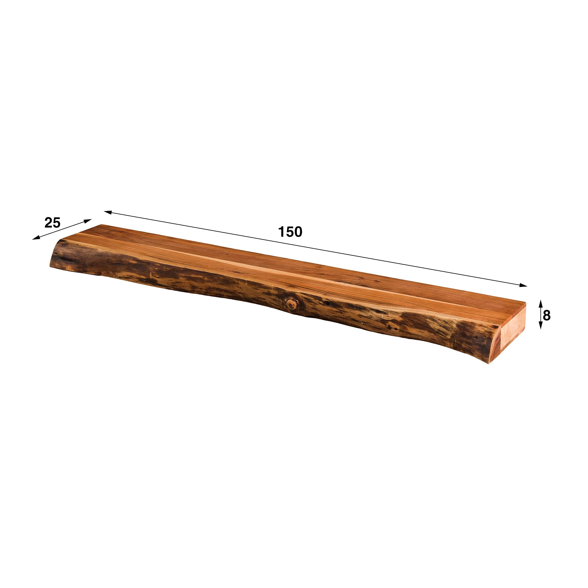 Wandplank Tree | 150cm | Massief acacia