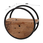 Wandschap Circular 1 Lade | Ø50cm | Robuust hardhout