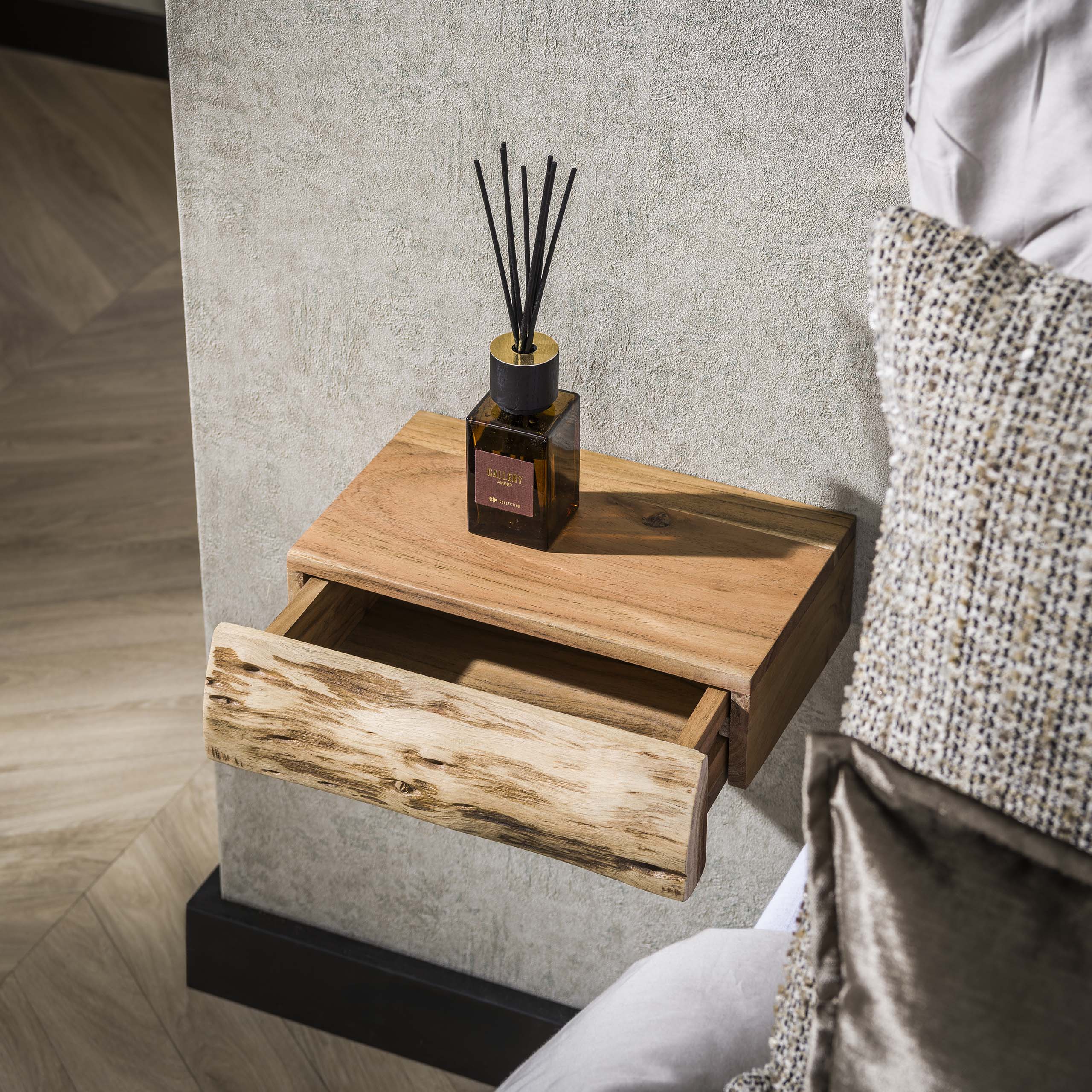 Nachtkastje Tree XS | 1 Lade | Set van 2 | Massief acacia