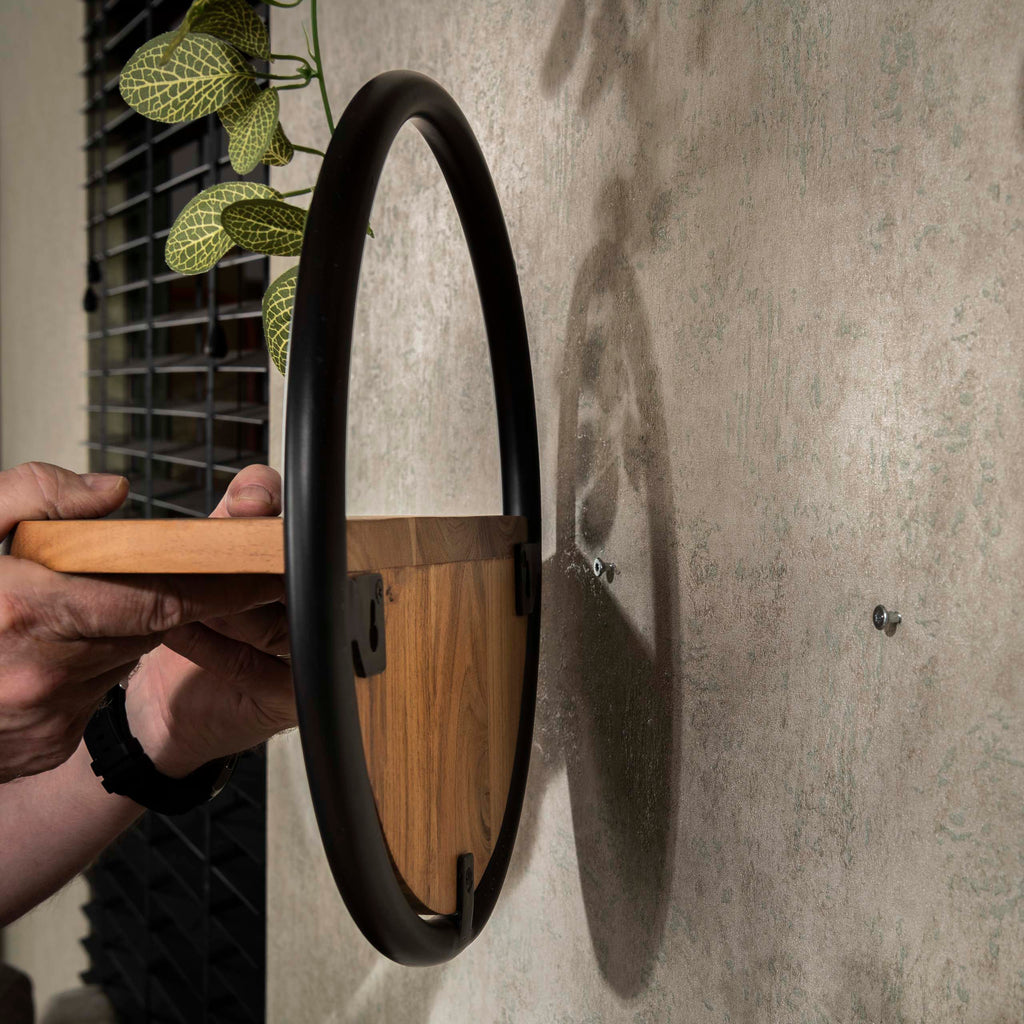 Wandschap Round | Set van 3 | Massief acacia