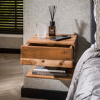 Nachtkastje Shelve | 1 Lade | Massief acacia