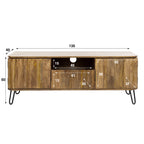 TV-meubel Wave | 1 Lade | Massief mango zand
