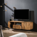 TV-meubel Wave | 1 Lade | Massief mango zand