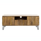 TV-meubel Wave | 1 Lade | Massief mango zand