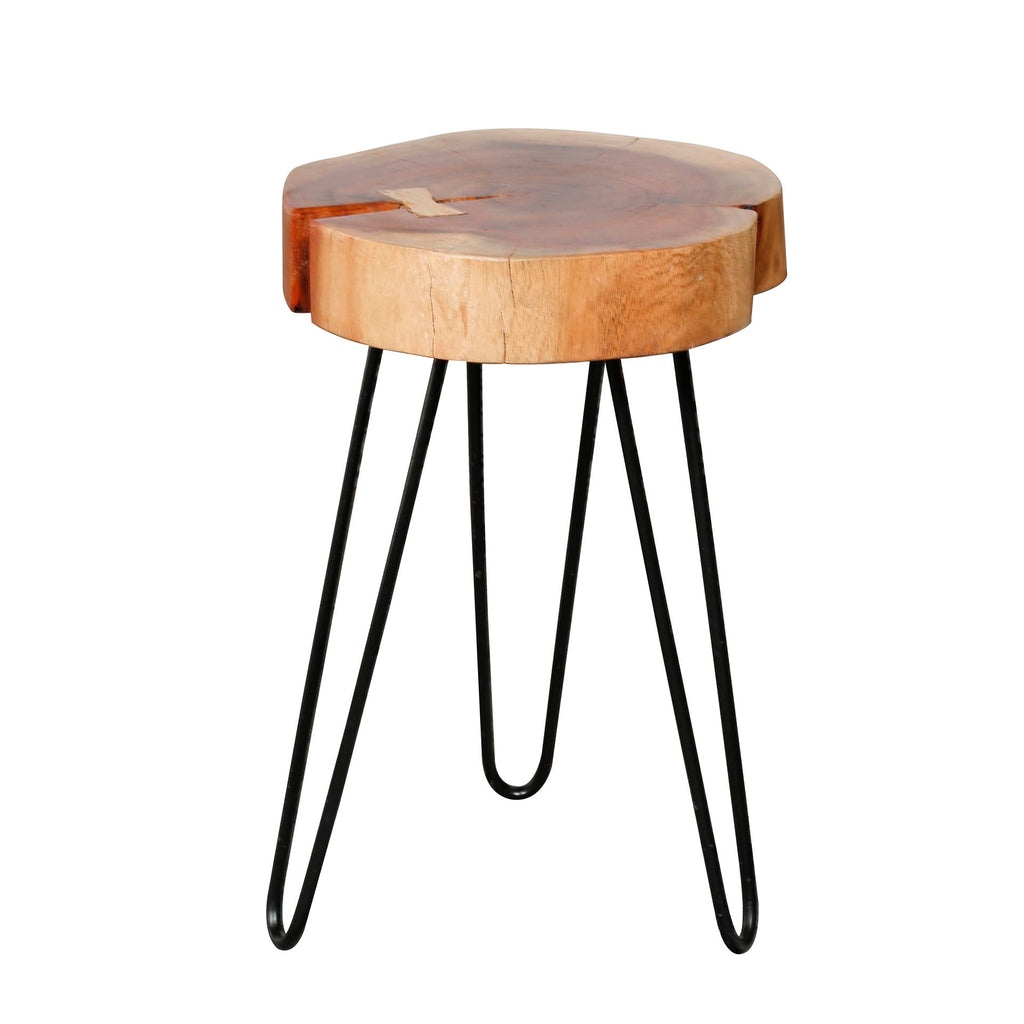 Bijzettafel Trunk | Ø32cm | Massief acacia | Set van 2