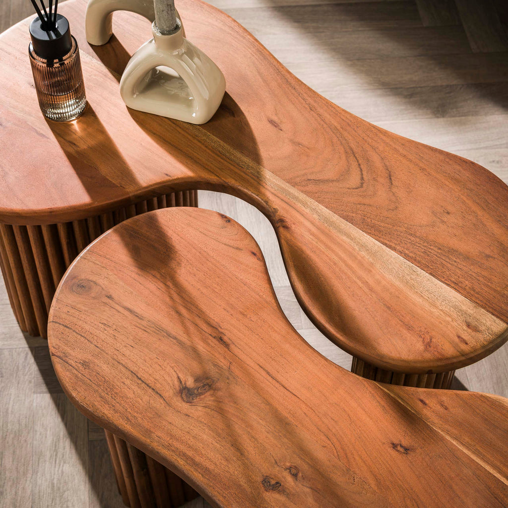 Salontafel Fuse | Set van 2 | Massief acacia