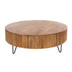 Salontafel Wave | Ø120 cm | Massief mango zand