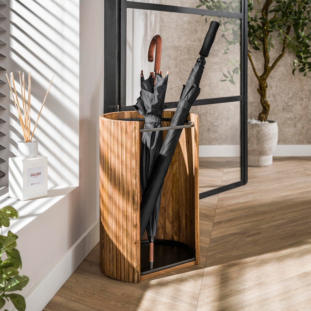 Paraplubak Wave | Massief mango | Zand