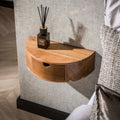 Nachtkastje Curve | Zwevend | 1 Lade | Massief acacia