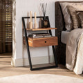 Nachtkastje Lean | 1 Lade | Massief acacia naturel