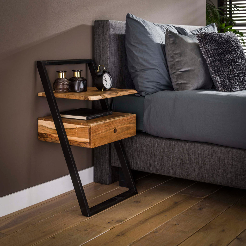Nachtkastje Lean | 1 Lade | Massief acacia naturel