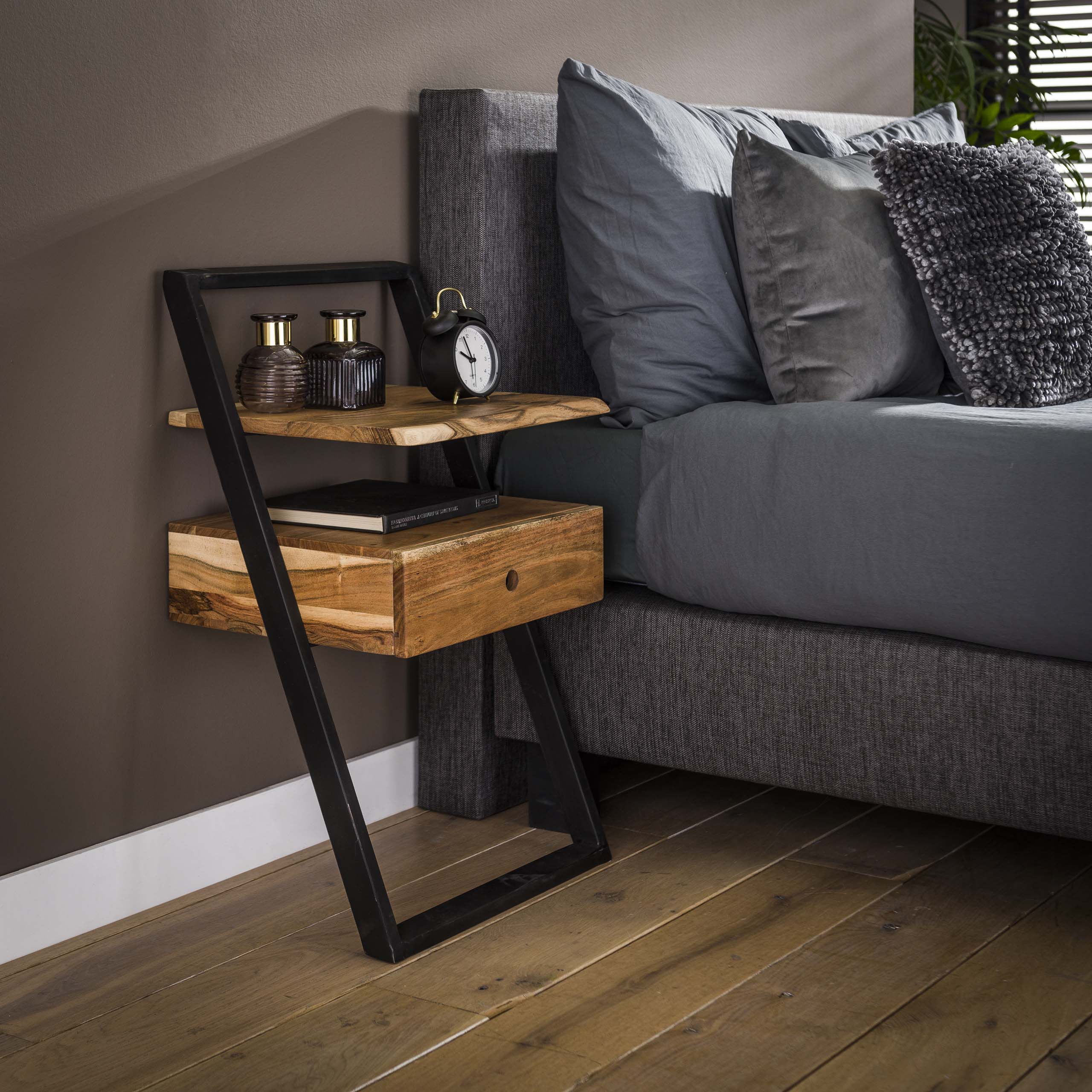 Nachtkastje Lean | 1 Lade | Massief acacia naturel