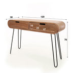 Kaptafel Barrel | 2 Lades | Massief mango zand