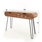 Kaptafel Barrel | 2 Lades | Massief mango zand