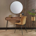 Kaptafel Barrel | 2 Lades | Massief mango zand