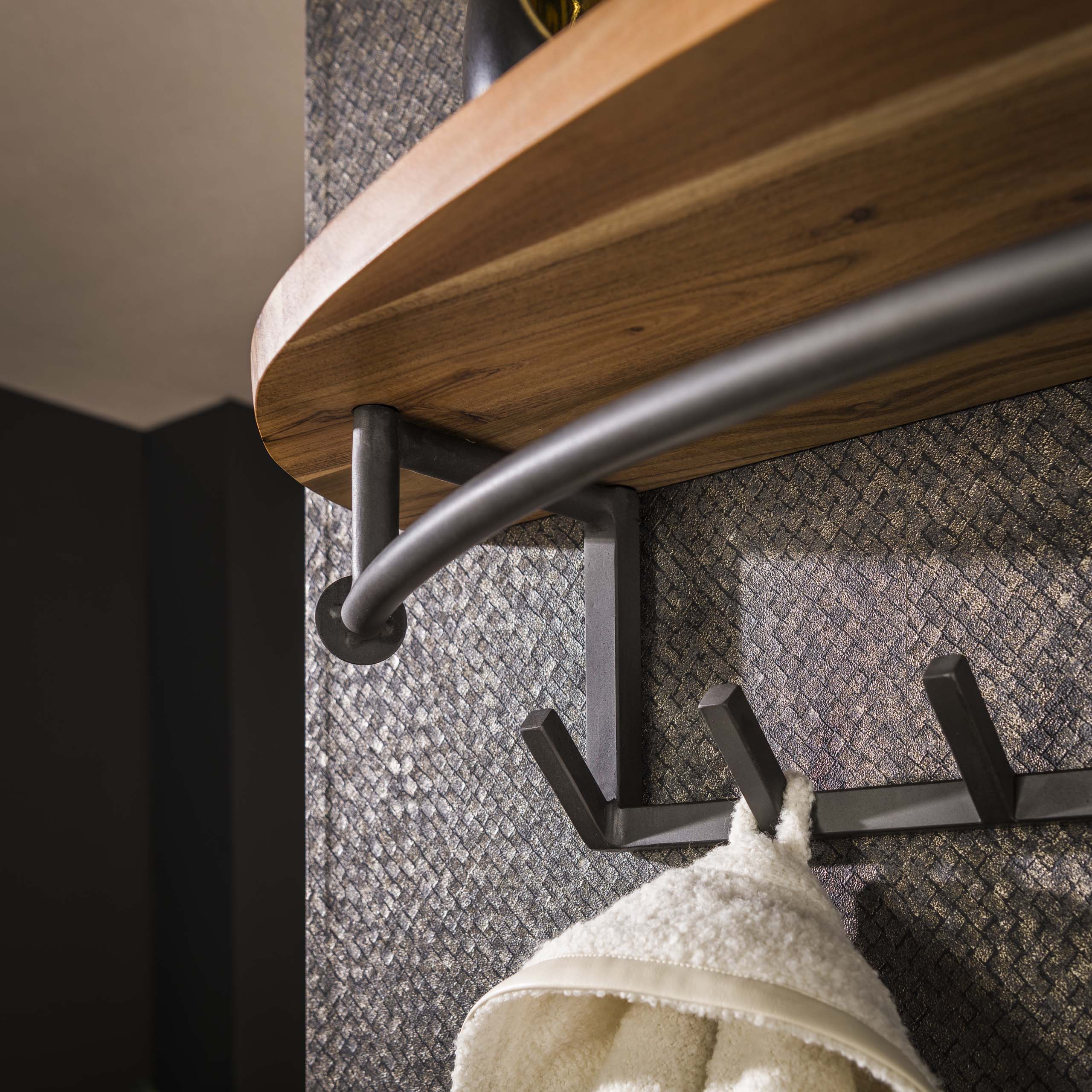 Kapstok Round | 8 haken | Massief acacia