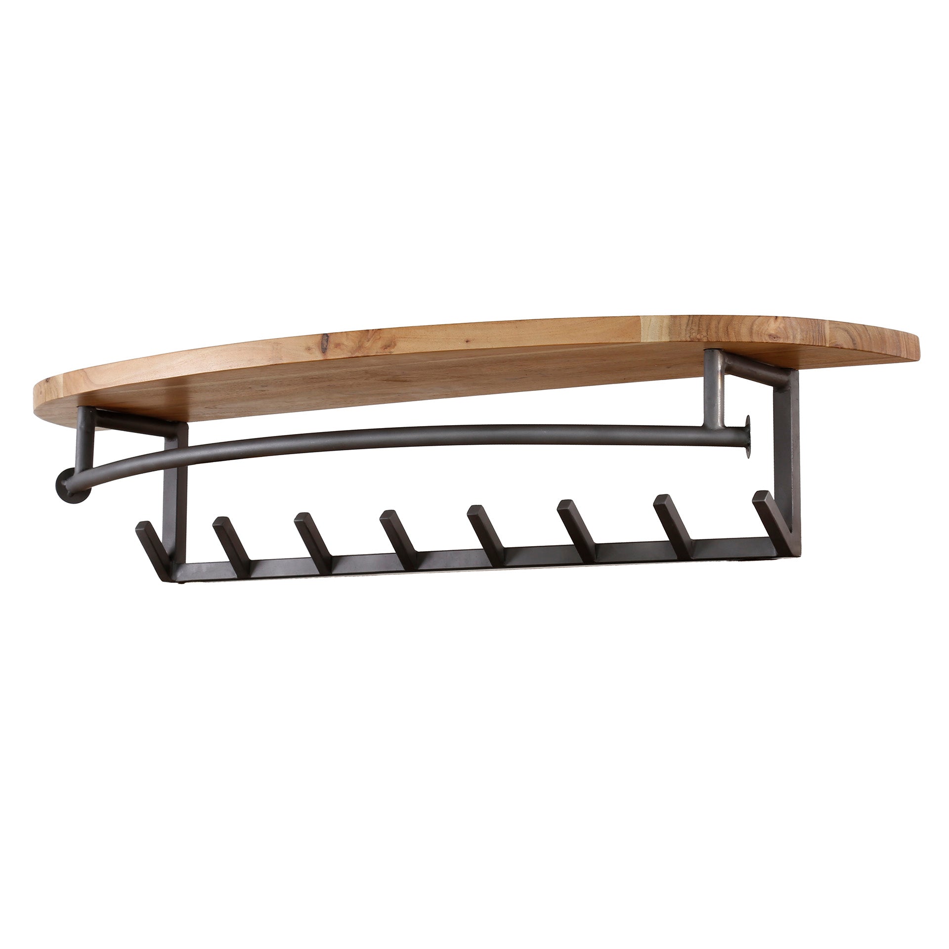 Kapstok Round | 8 haken | Massief acacia