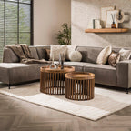 Salontafel Tweak | Set van 2 | Massief mango zand