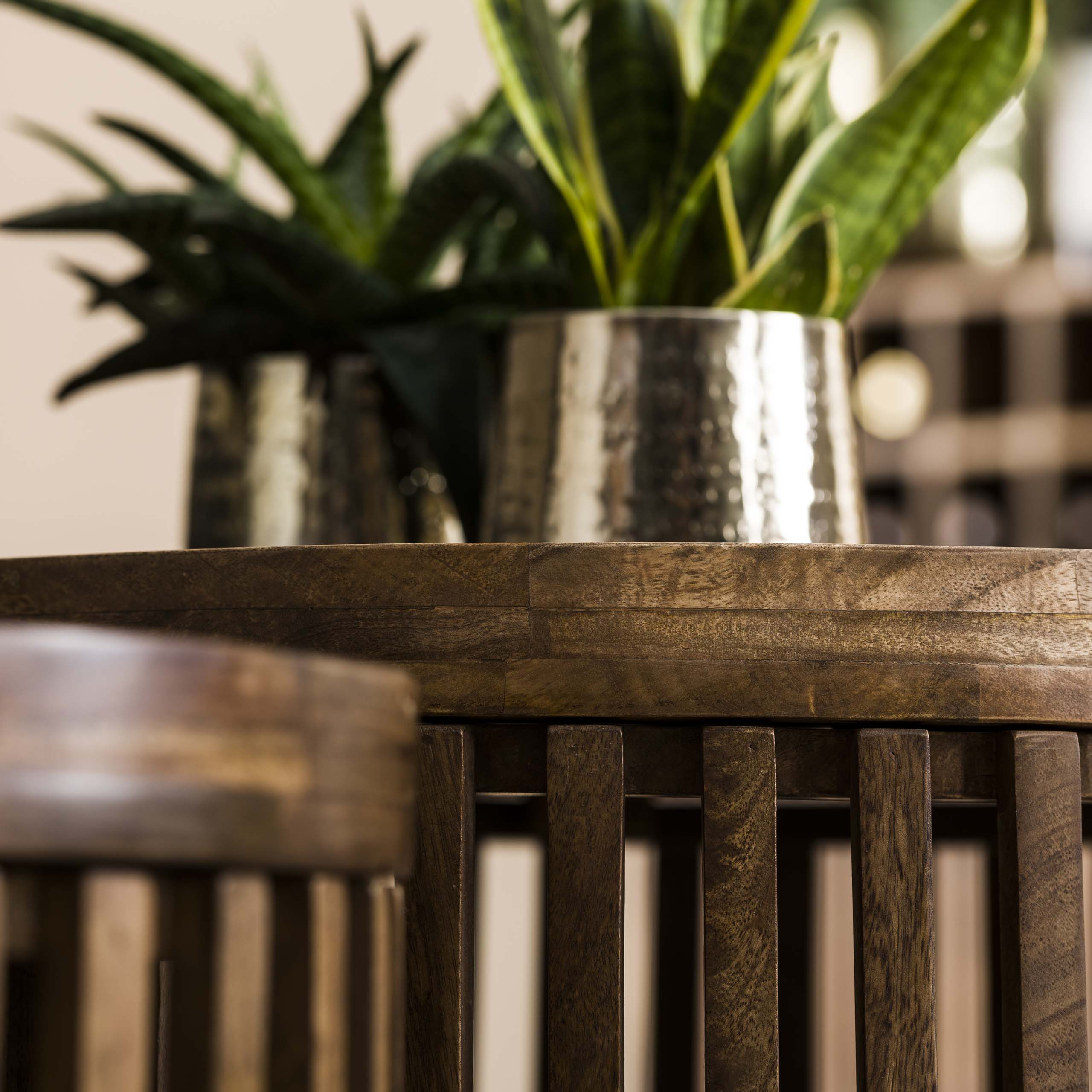Salontafel Tweak | Set van 2 | Massief mango zand