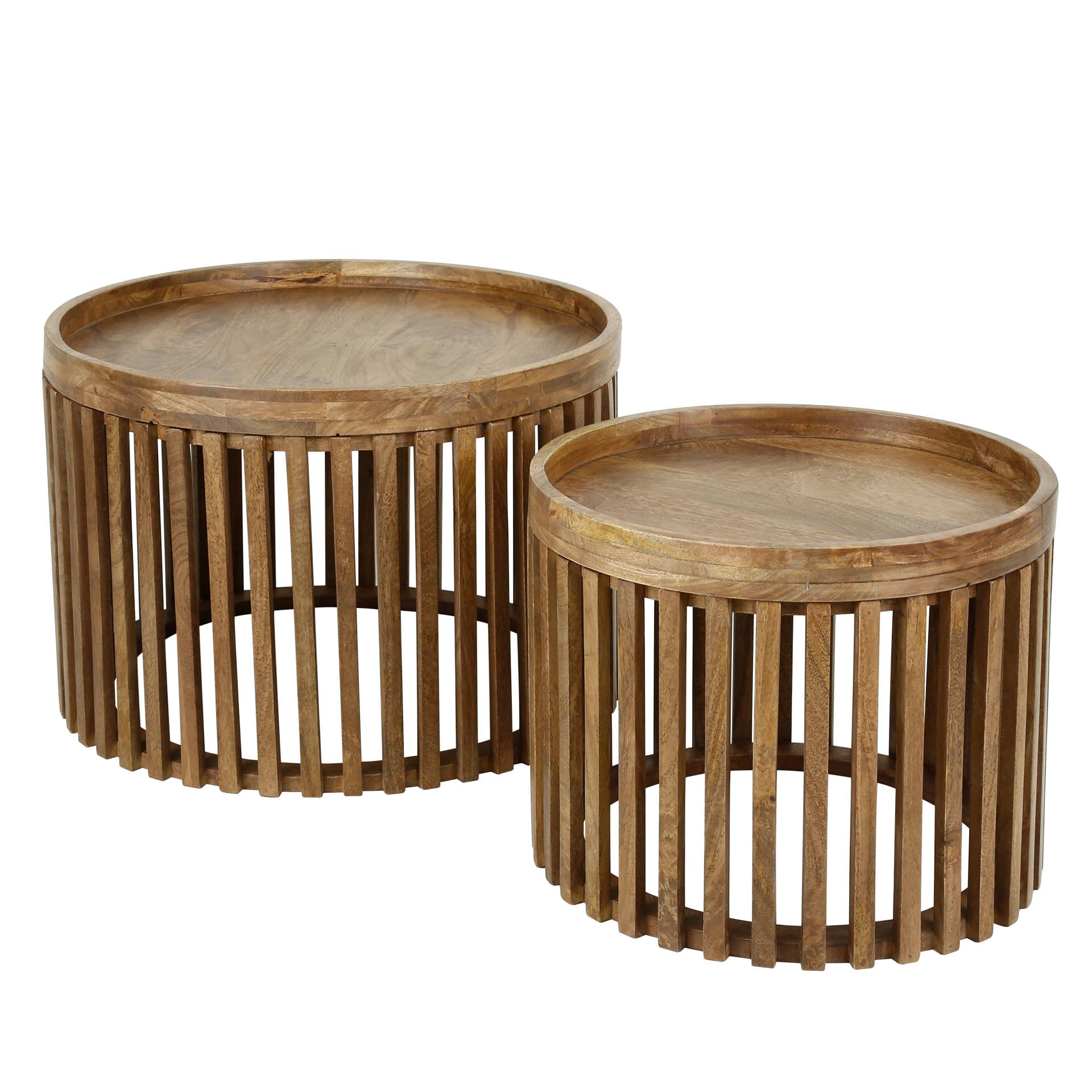 Salontafel Tweak | Set van 2 | Massief mango zand
