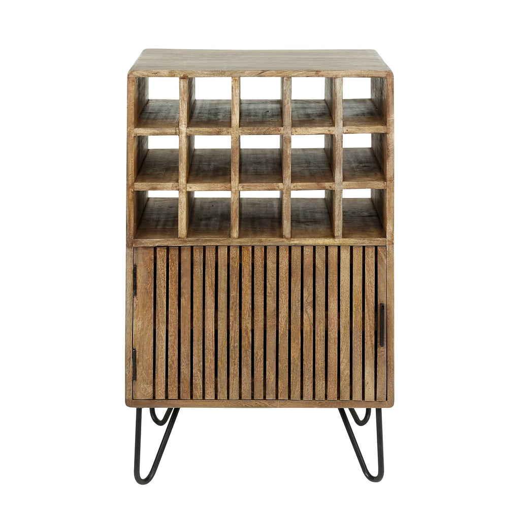 Wijnkast Tweak | 15 vakken | Massief mango zand