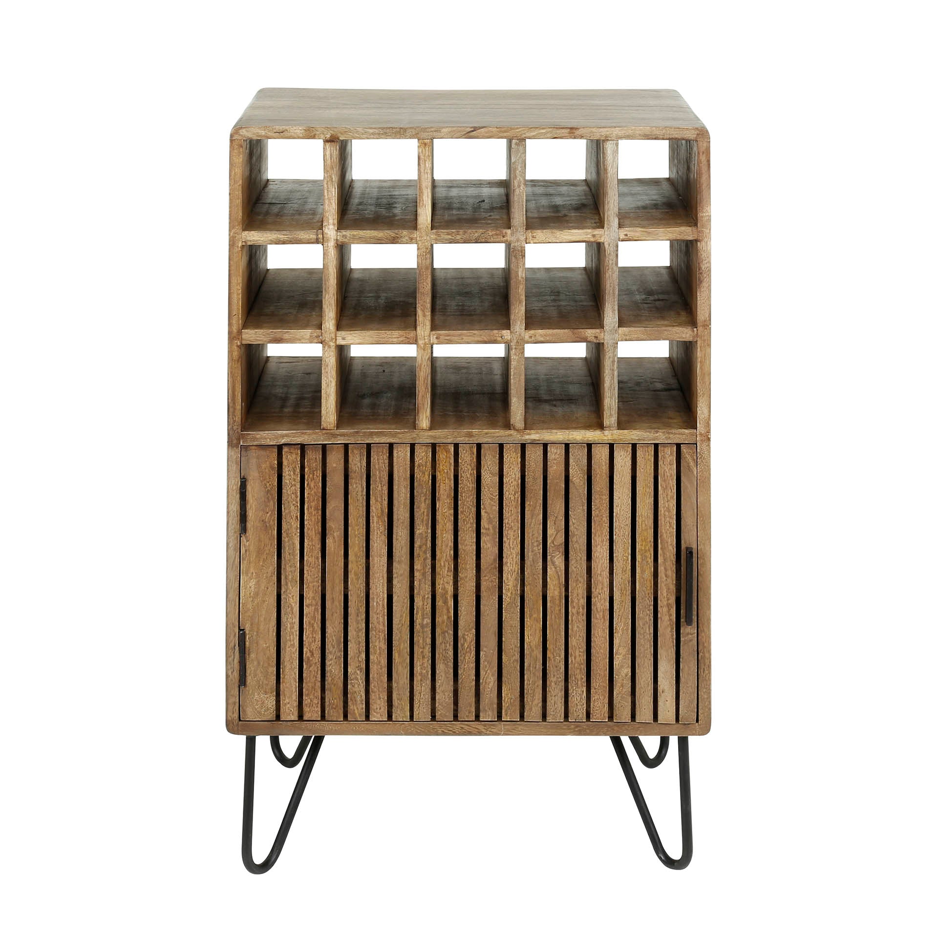 Wijnkast Tweak | 15 vakken | Massief mango zand