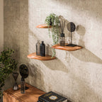 Wandschap Organic | Set van 3 | Massief acacia