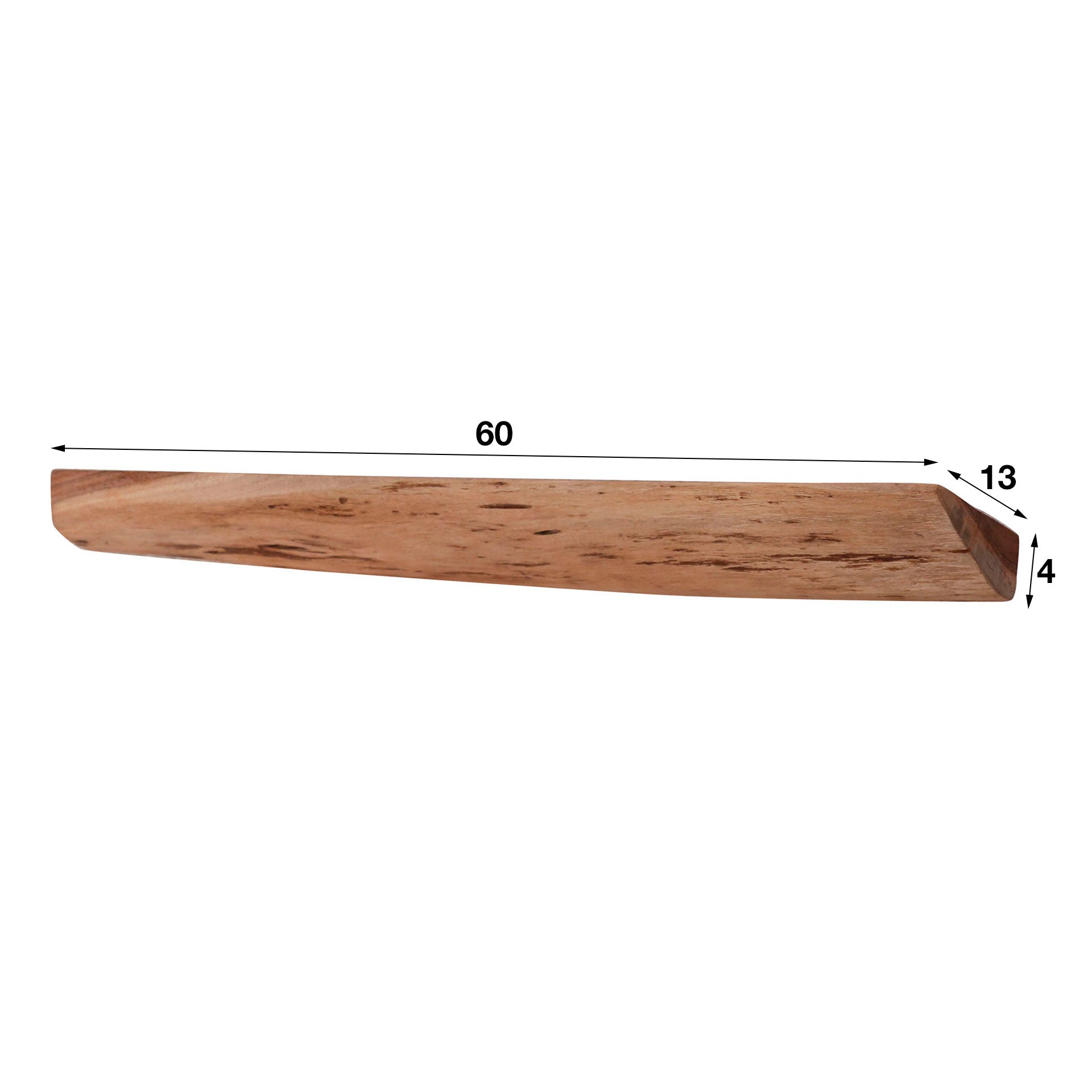 Wandschap Edge | 60cm | Set van 3 | Massief acacia