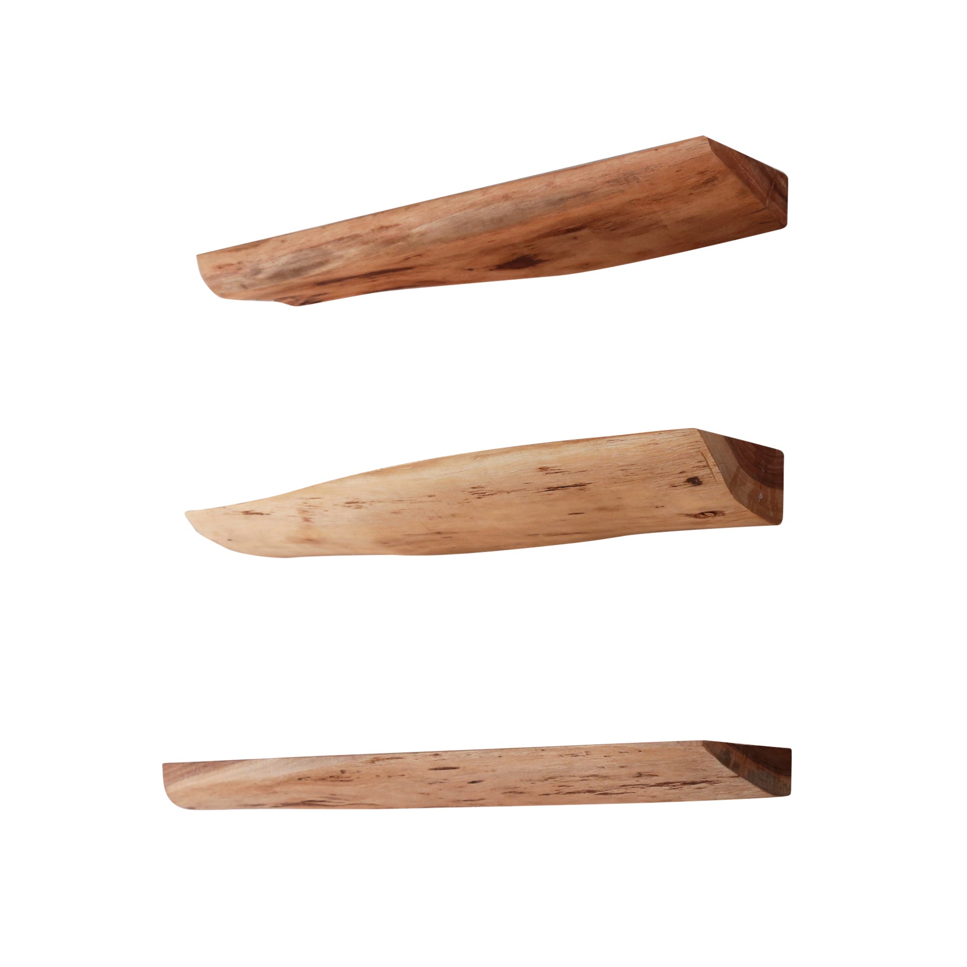 Wandschap Edge | 60cm | Set van 3 | Massief acacia