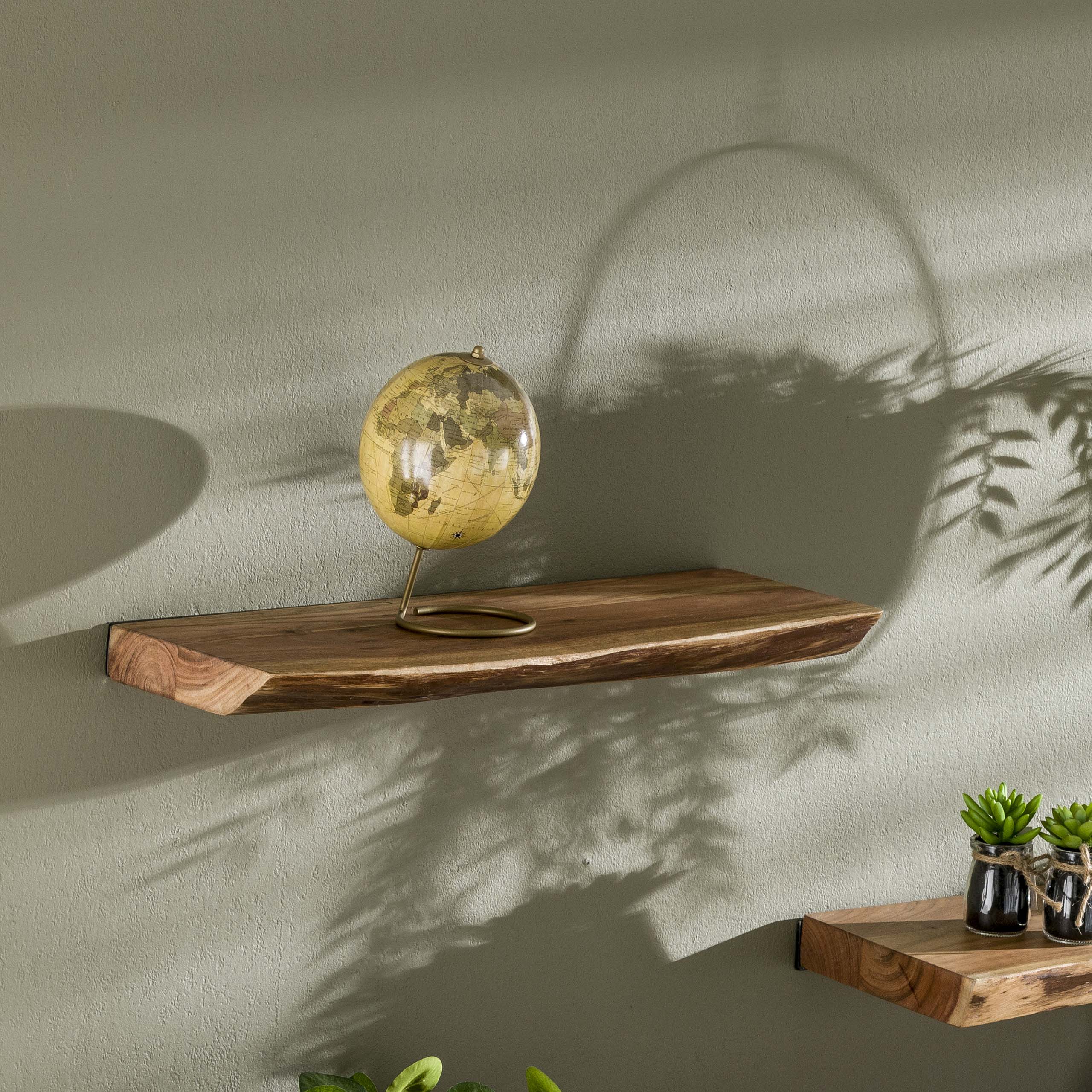 Wandplank Edge | 60 cm | Massief acacia
