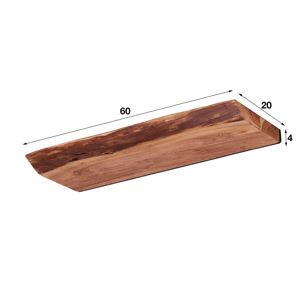 Wandplank Edge | 60 cm | Massief acacia