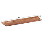 Wandplank Edge | 90 cm | Massief acacia
