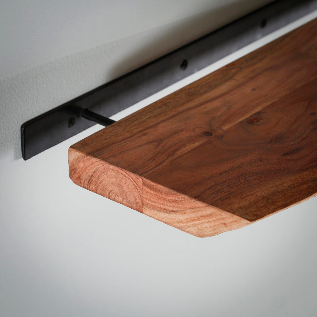 Wandplank Edge | 90 cm | Massief acacia