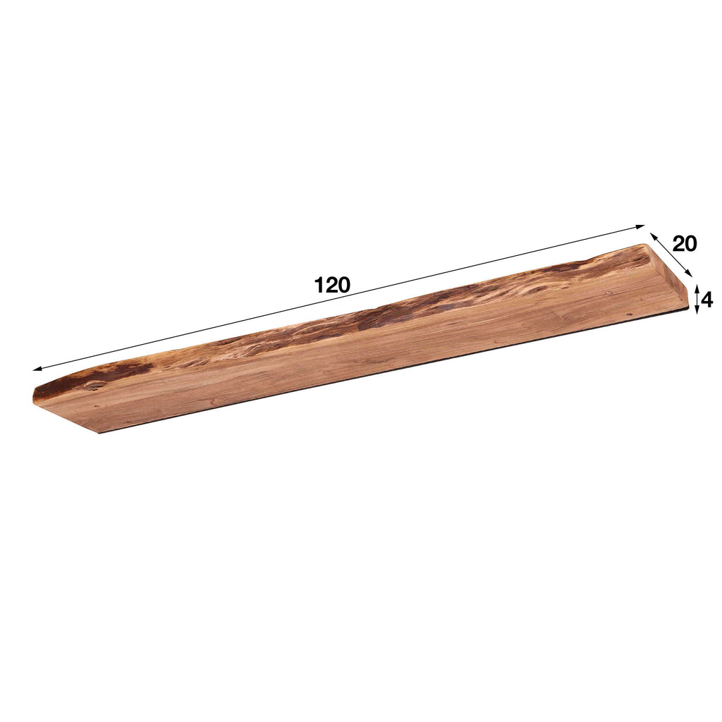 Wandplank Edge | 120 cm | Massief acacia naturel