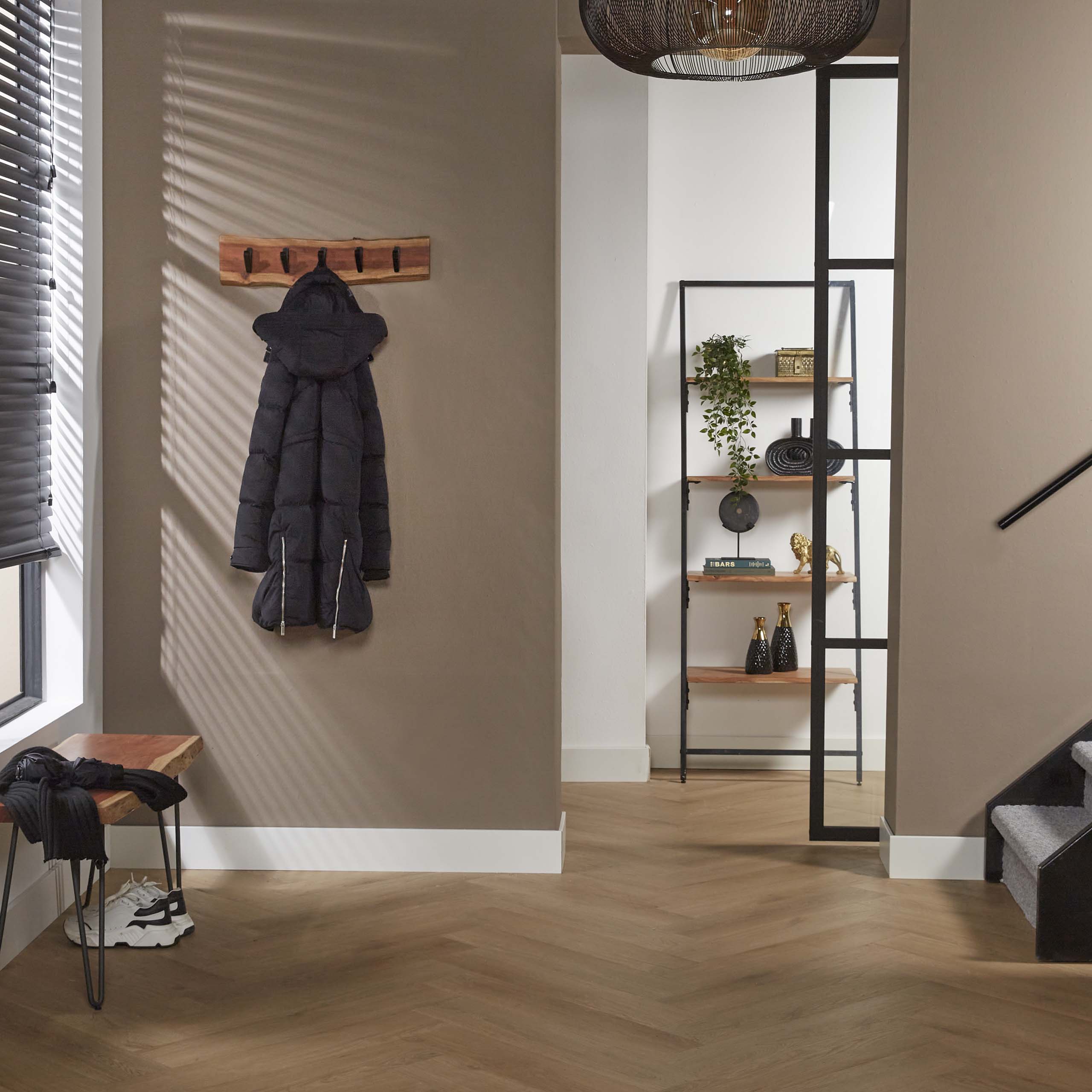 Kapstok Edge | 5 Haken | Massief acacia naturel