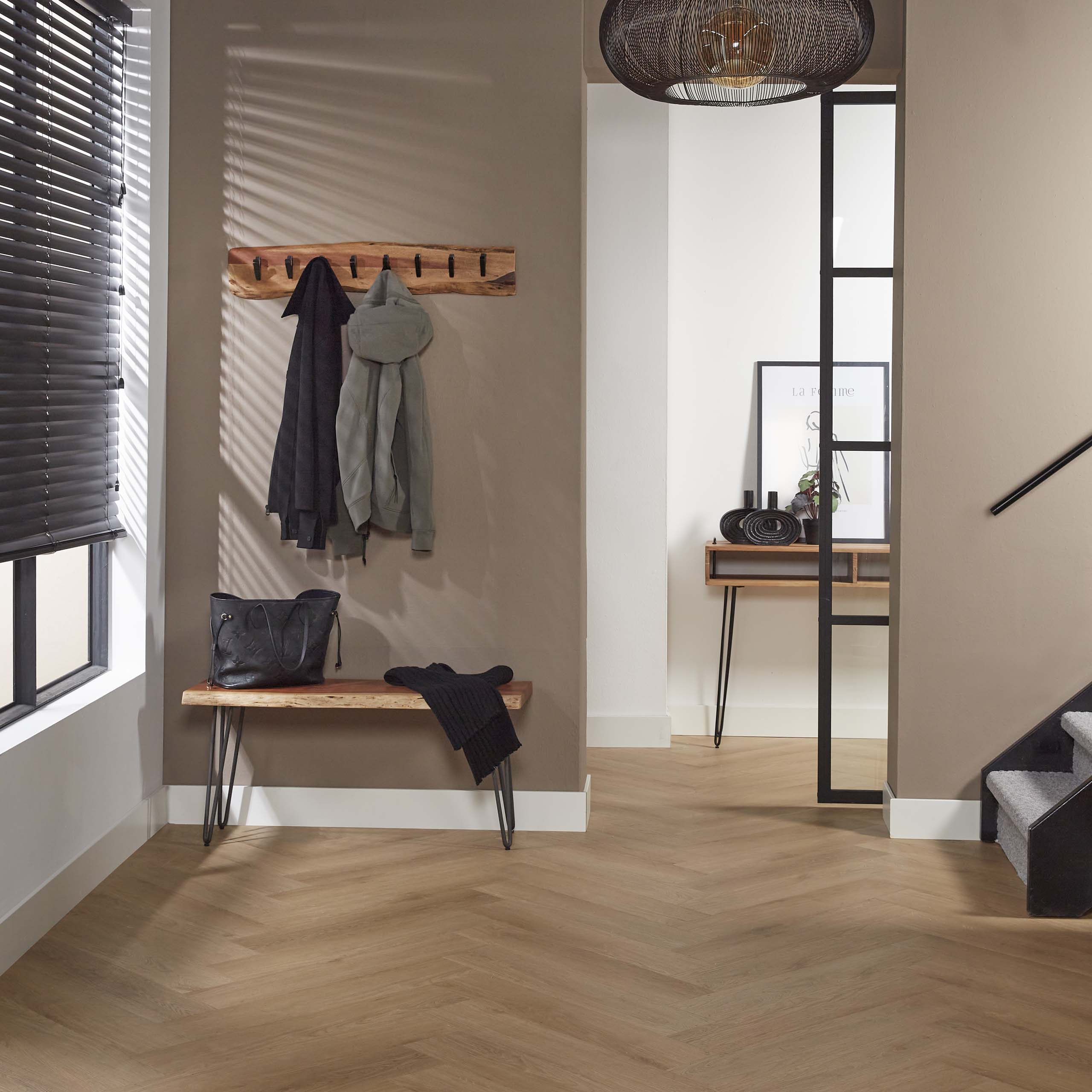 Kapstok Edge | 8 Haken | Massief acacia naturel