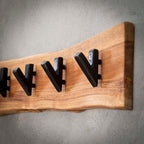 Kapstok Edge | 8 Haken | Massief acacia naturel